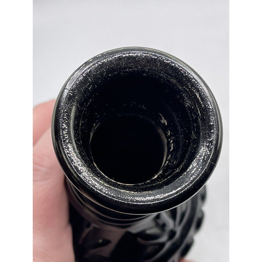 Vintage 70s Black Glass Genie Jim Beam Liquor Bottle Kentucky w/ Stopper Empty - Picture 10 of 10